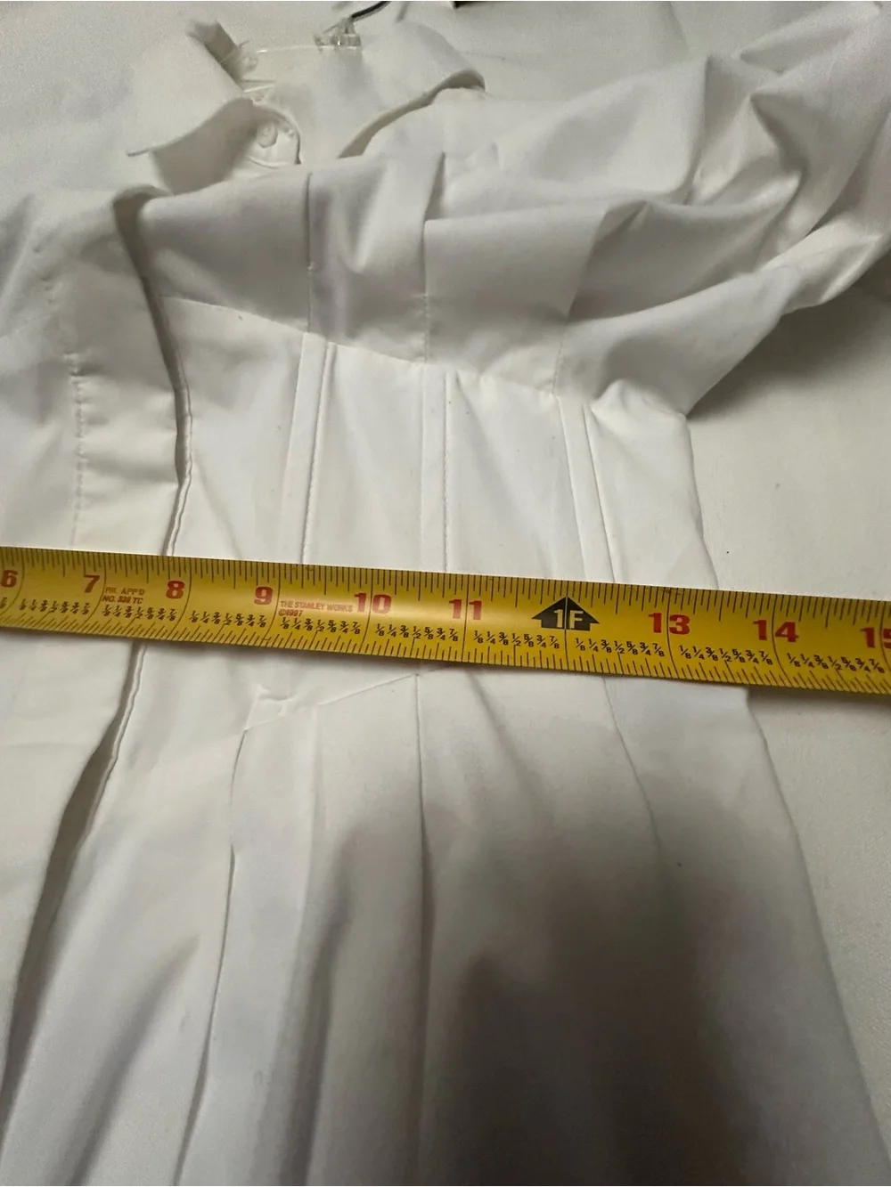 Express Fit & Flare Shirt Dress Pocket Mini corset-style waist balloon Sleeve XS